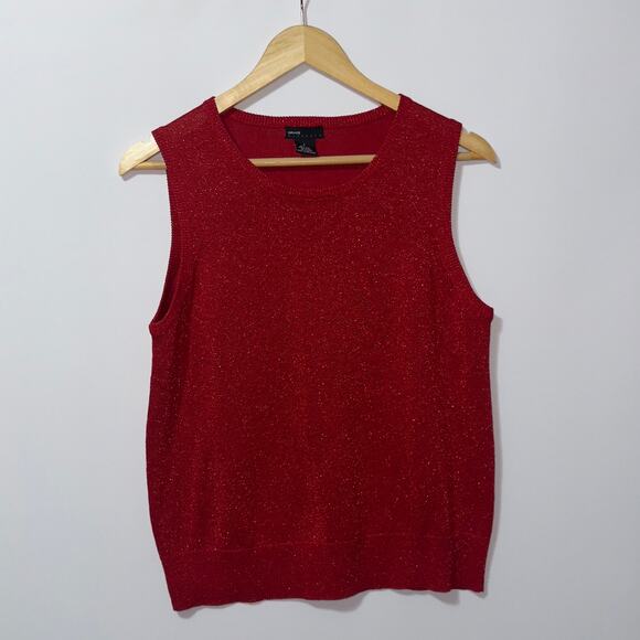 Grace elements red sweater vest women’s size large - Picture 1 of 4